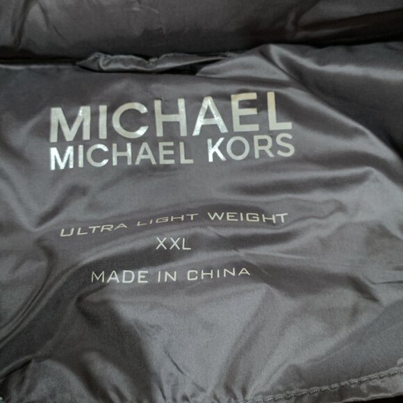Michael Kors Faux Fur Trim Quilted Nylon Packable Puffer Jacket Size XXL - Picture 10 of 10